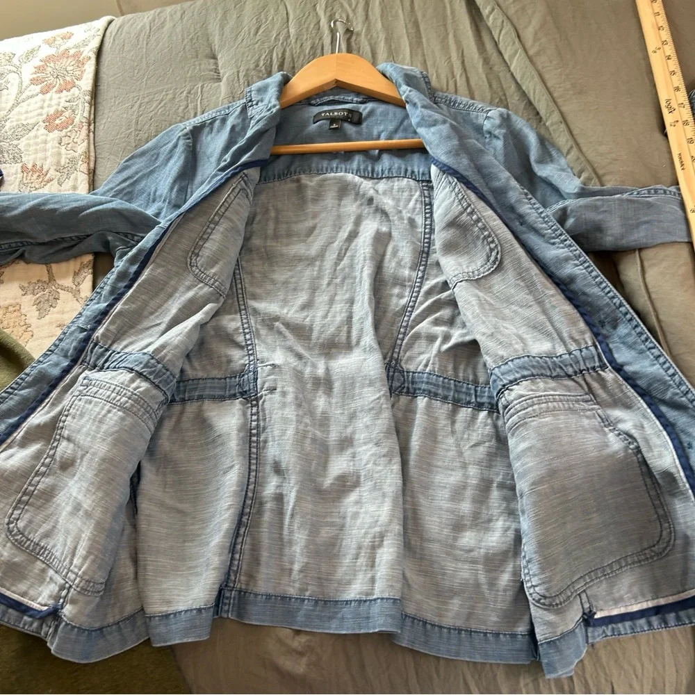 Talbots Cotton Casual Jacket Tencel Blend. Size Small.
